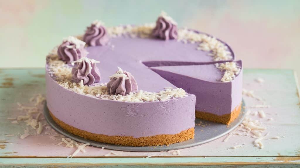 No-Bake Ube Cheesecake (Purple Yam)