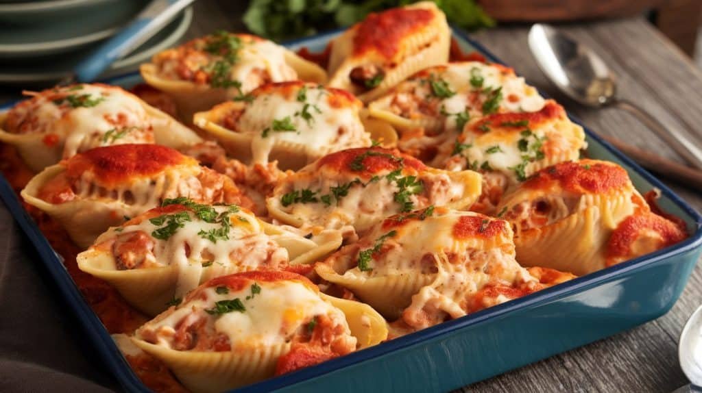 Chicken Alfredo Stuffed Shells
