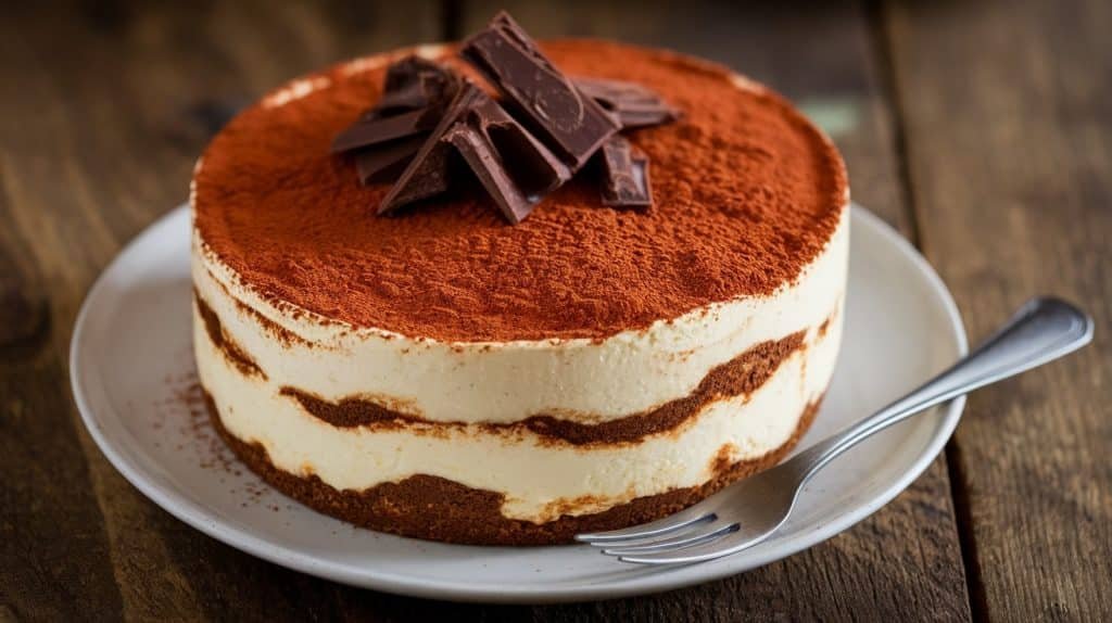No-Bake Tiramisu Cheesecake with Espresso Layers