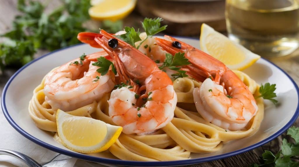 Shrimp Scampi with Linguine