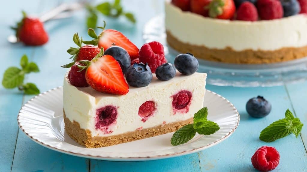 No-Bake Summer Berry Cheesecake