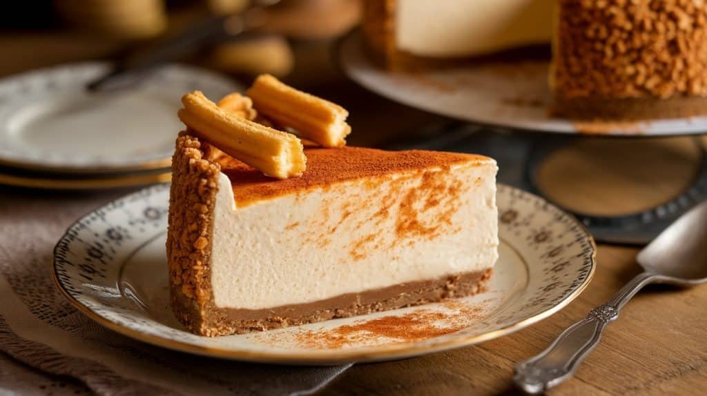 No-Bake Dulce de Leche and Churro Cheesecake