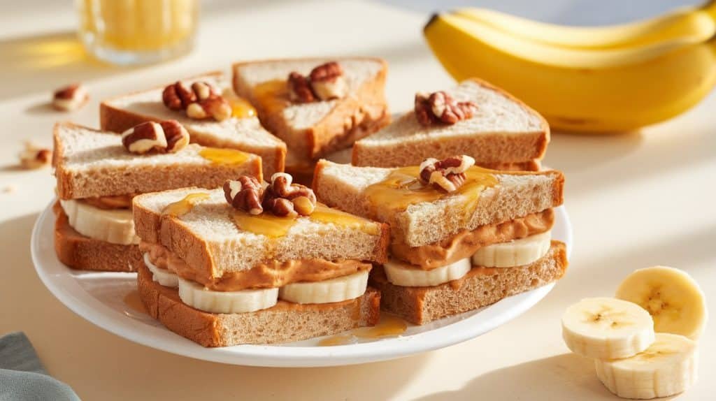 Frozen Peanut Butter Banana Sandwiches