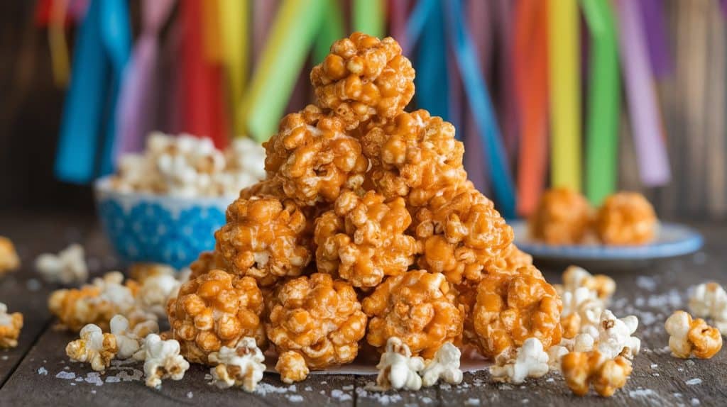 No-Bake Caramel Popcorn Balls