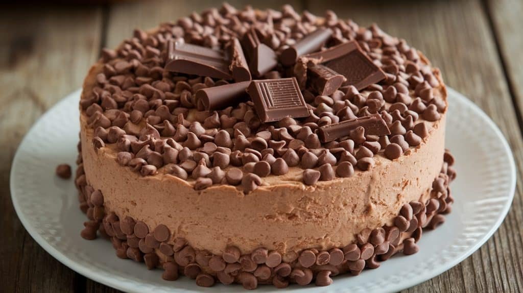 No-Bake Chocolate Chip Cheesecake
