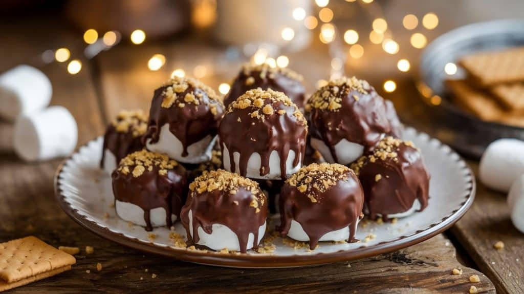No-Bake Peanut Butter S’mores Bites