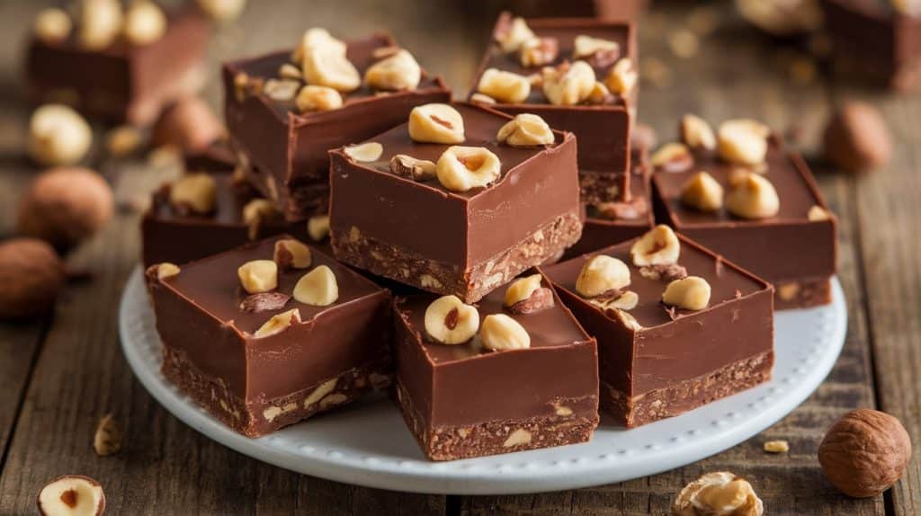 No-Bake Hazelnut Chocolate Fudge