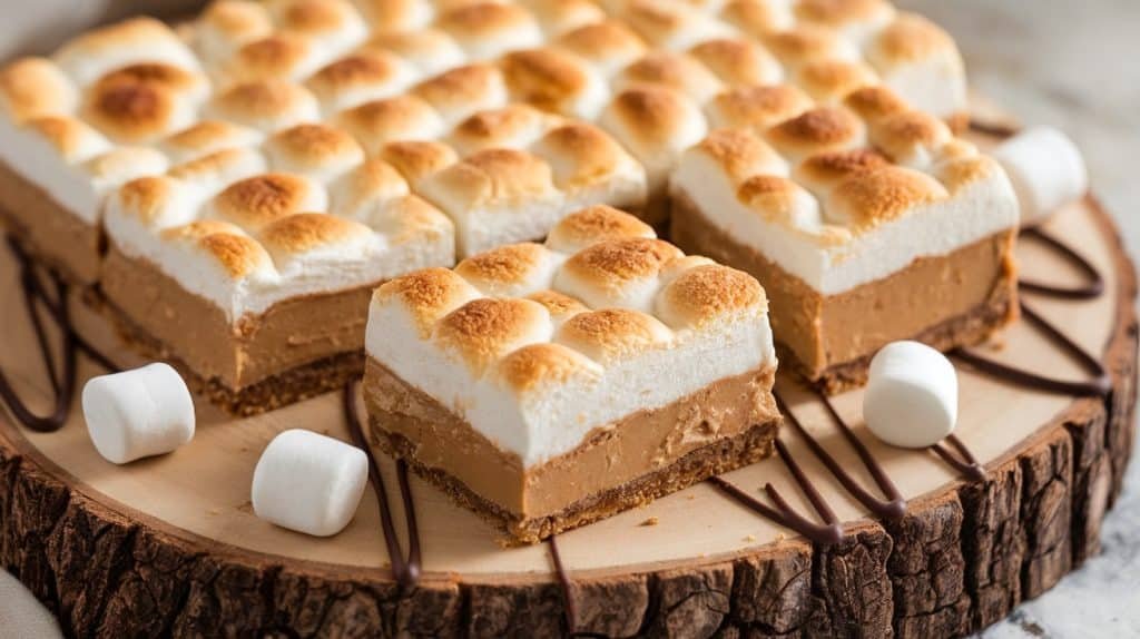 No-Bake Toasted Marshmallow Peanut Butter Bars