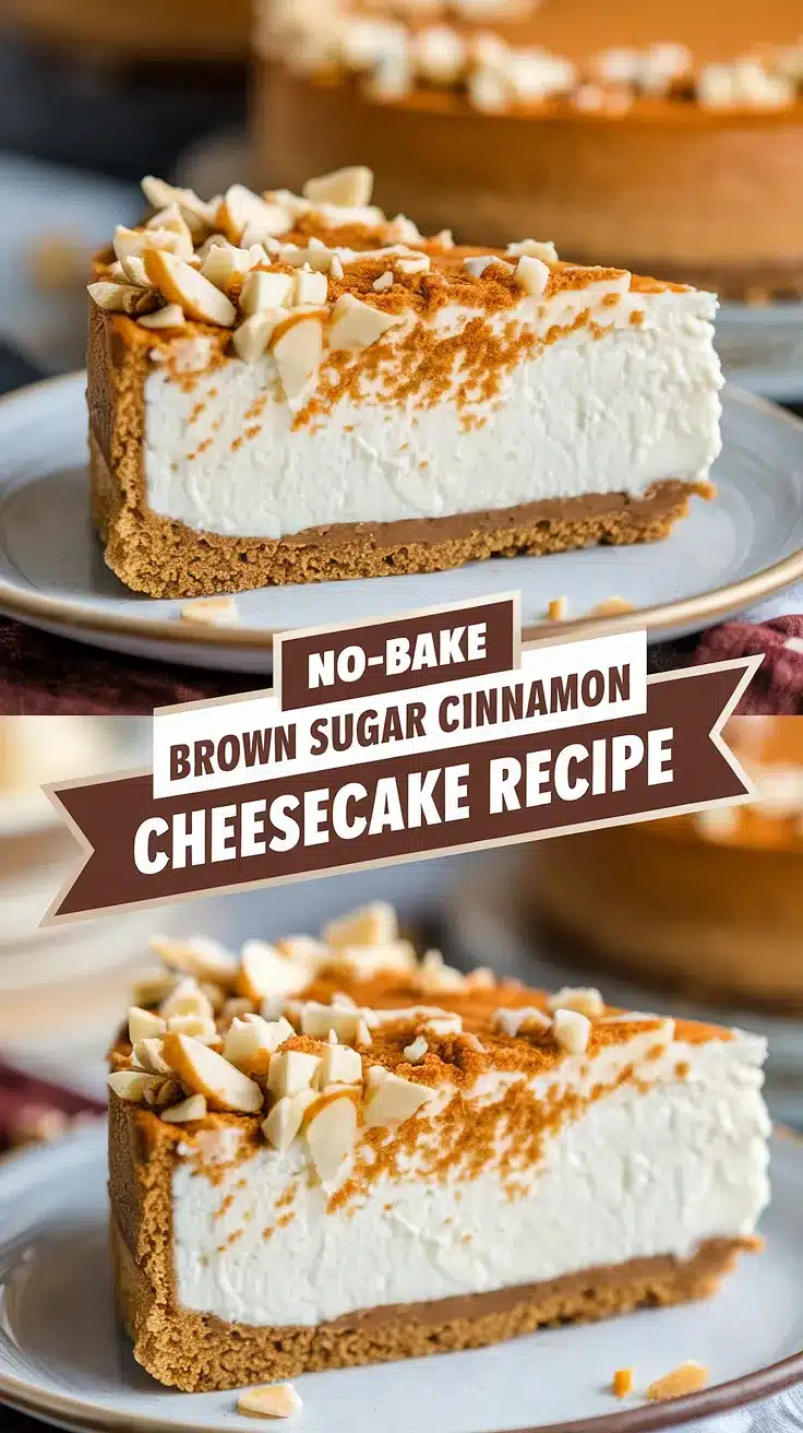 Delightful No-Bake Brown Sugar Cinnamon Cheesecake 1 No-Bake Brown Sugar Cinnamon