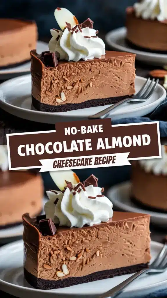 No-Bake Chocolate Almond Cheesecake
