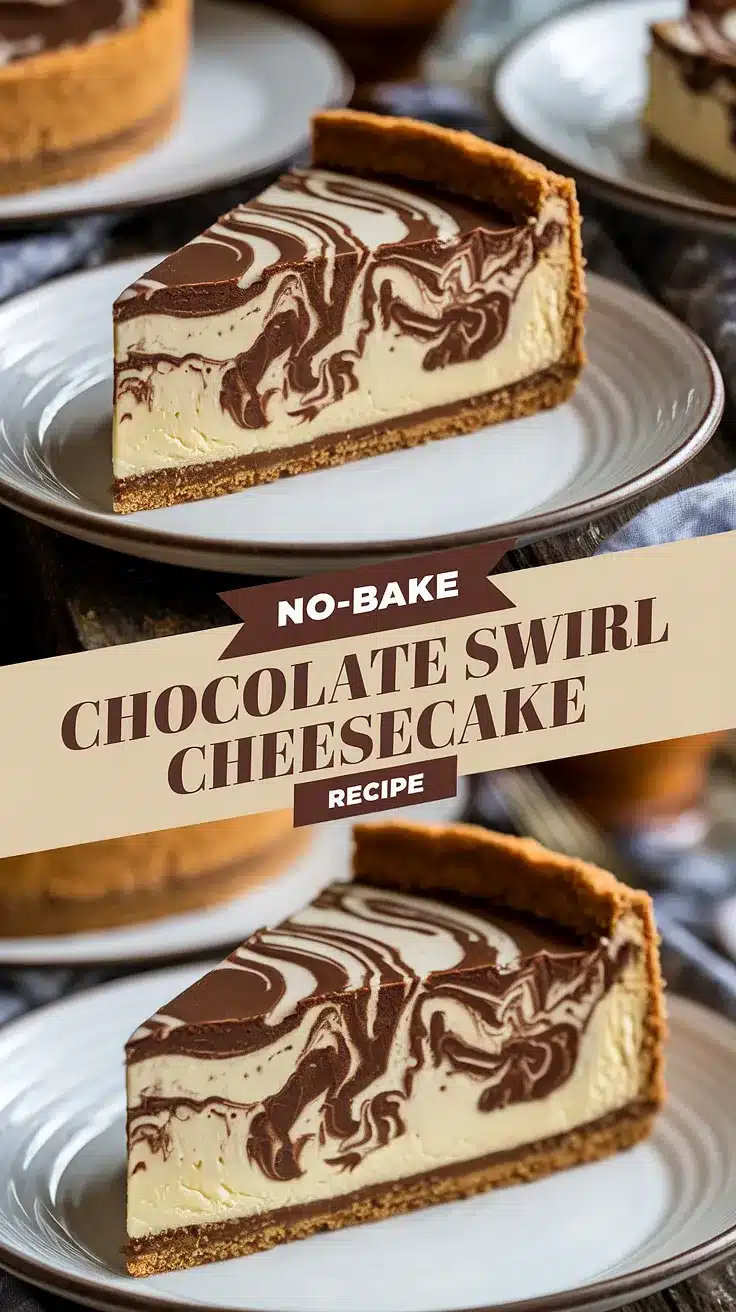 No-Bake Chocolate Swirl Cheesecake