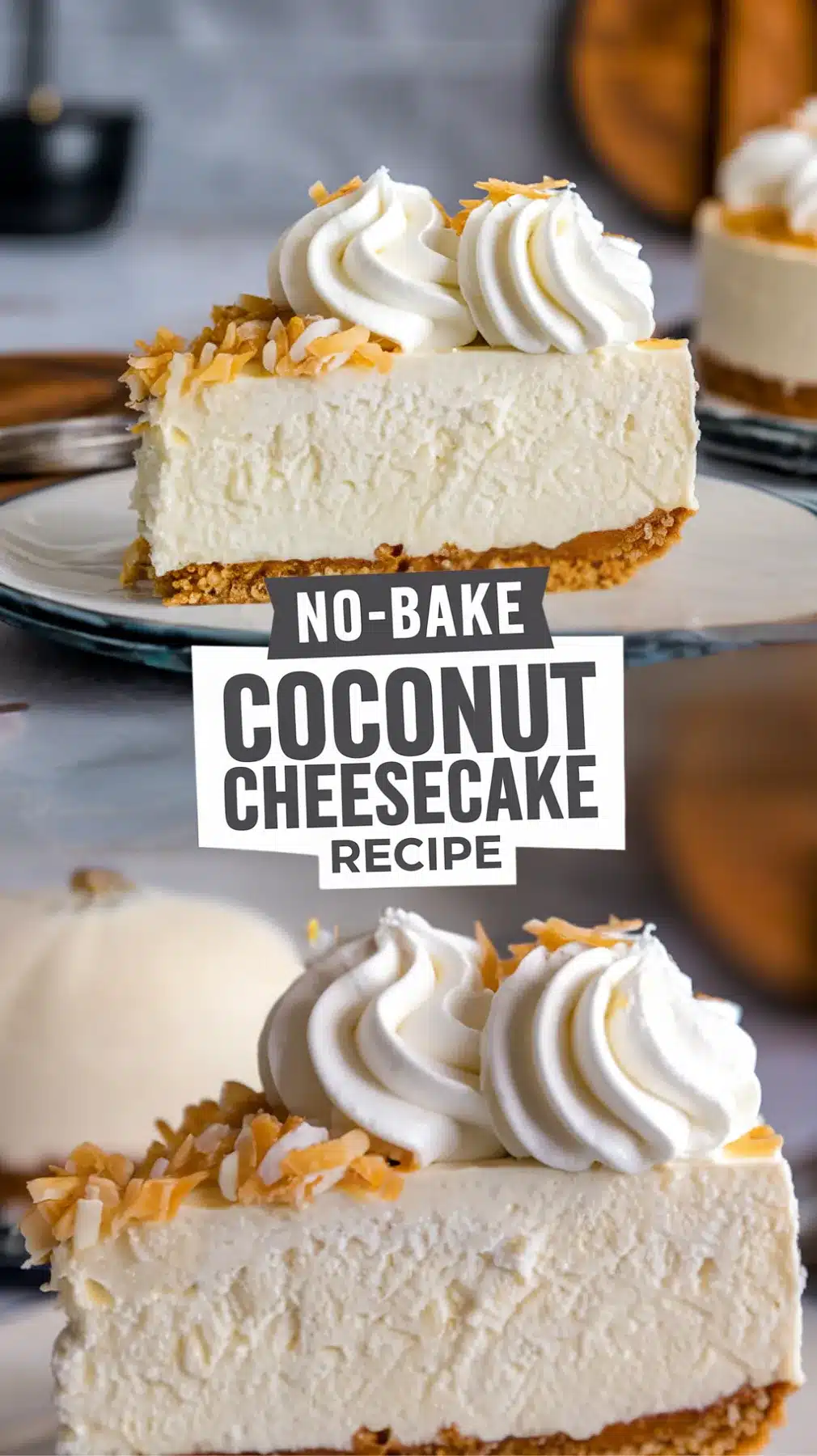 No-Bake Coconut Cheesecake