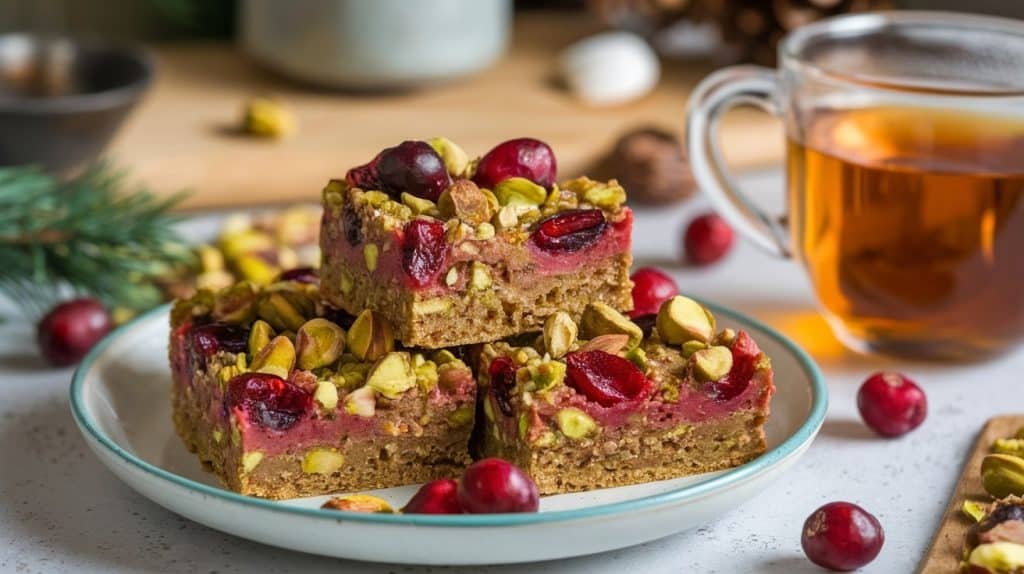 No-Bake Cranberry Pistachio Bliss Bars