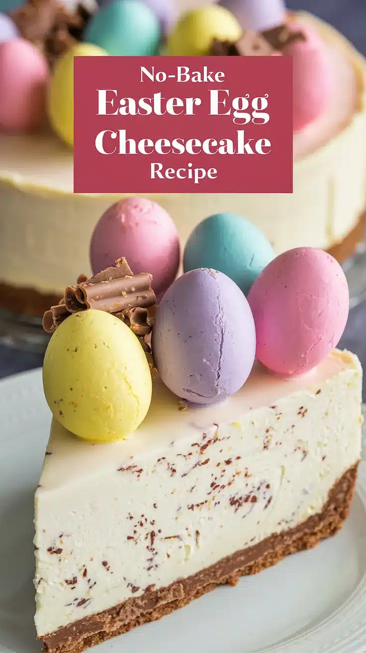 No-Bake Easter Egg Cheesecake