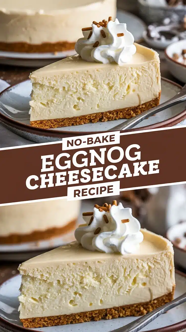 No-Bake Eggnog Cheesecake