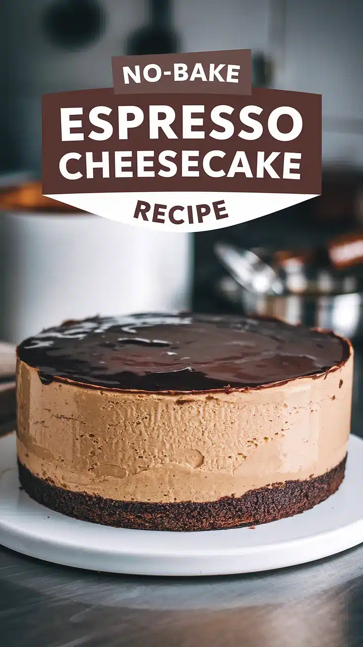 No-Bake Espresso Cheesecake