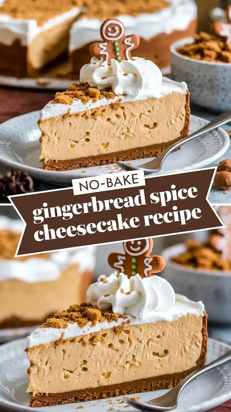 No-Bake Gingerbread Spice Cheesecake
