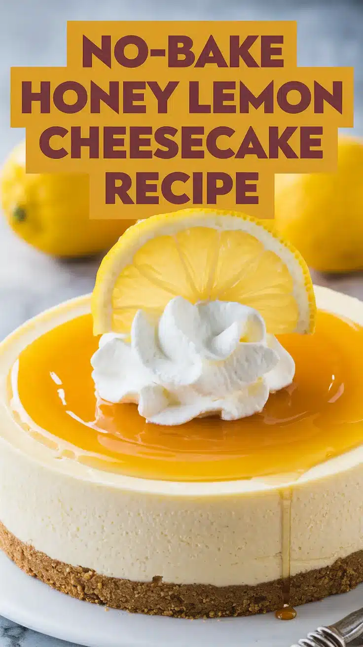 Refreshing No-Bake Honey Lemon Cheesecake 1 No-Bake Honey Lemon Cheesecake