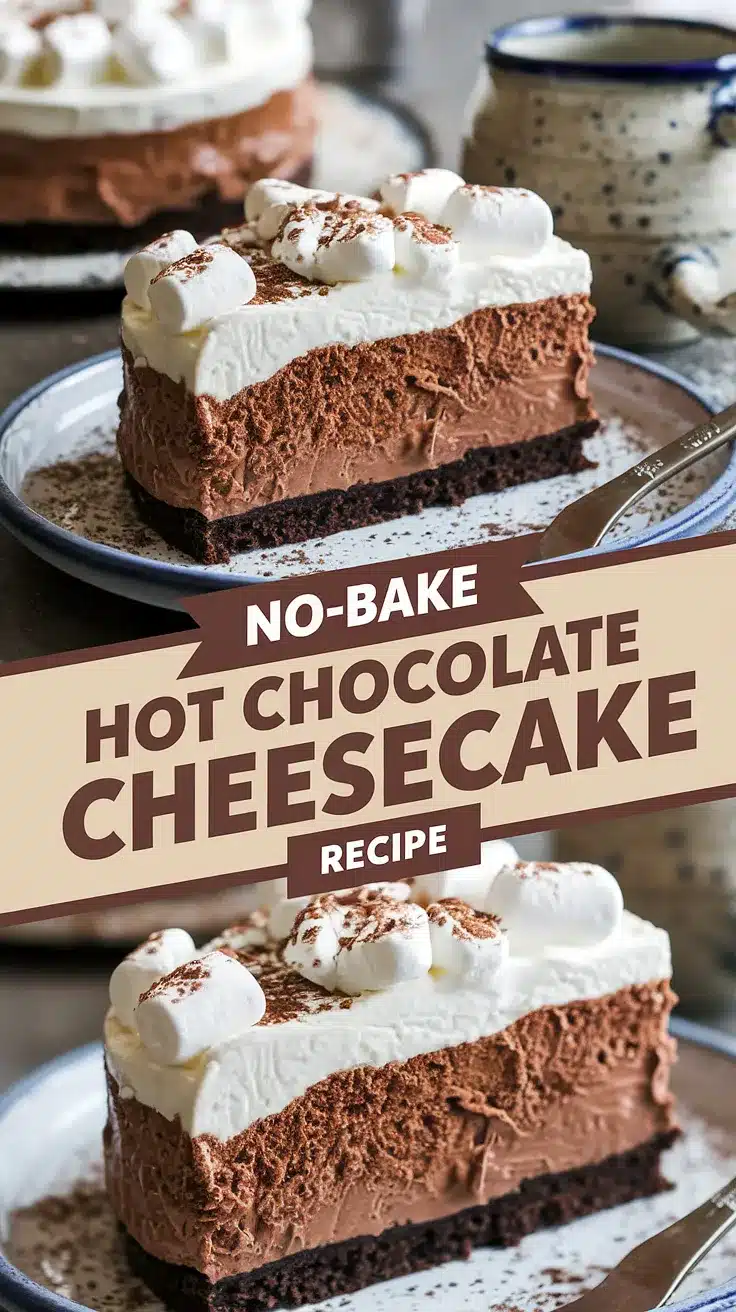 No-Bake Hot Chocolate Cheesecake
