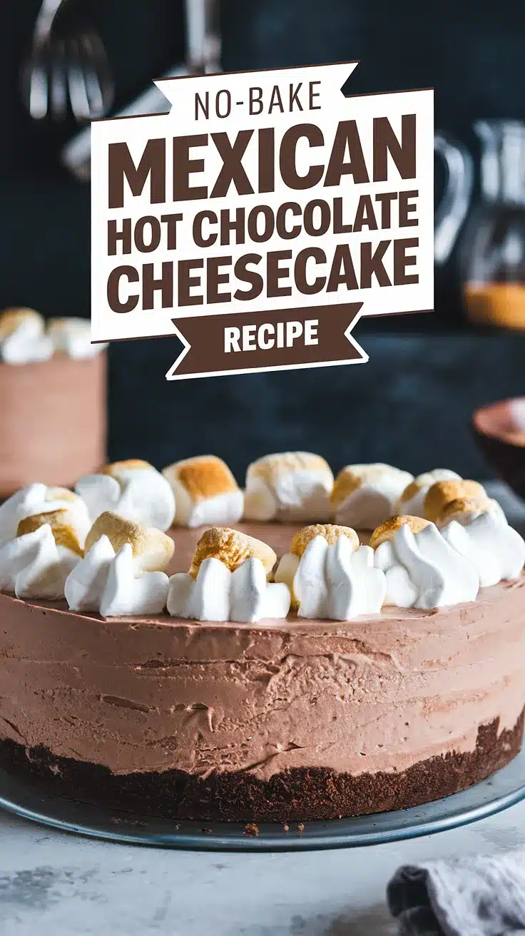 No-Bake Mexican Hot Chocolate Cheesecake
