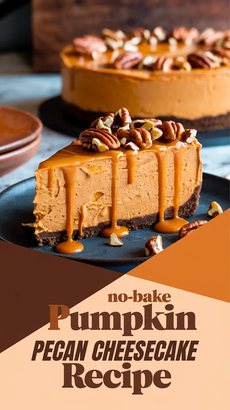 No-Bake Pumpkin Pecan Cheesecake