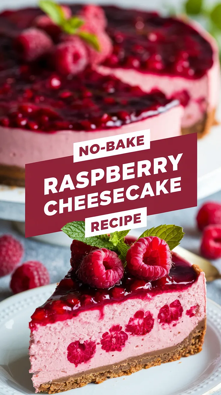 No-Bake Raspberry Cheesecake