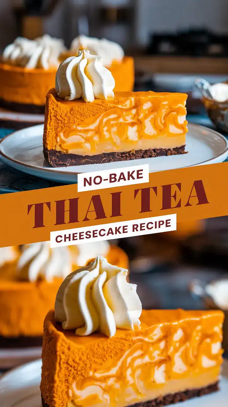 No-Bake Thai Tea Cheesecake
