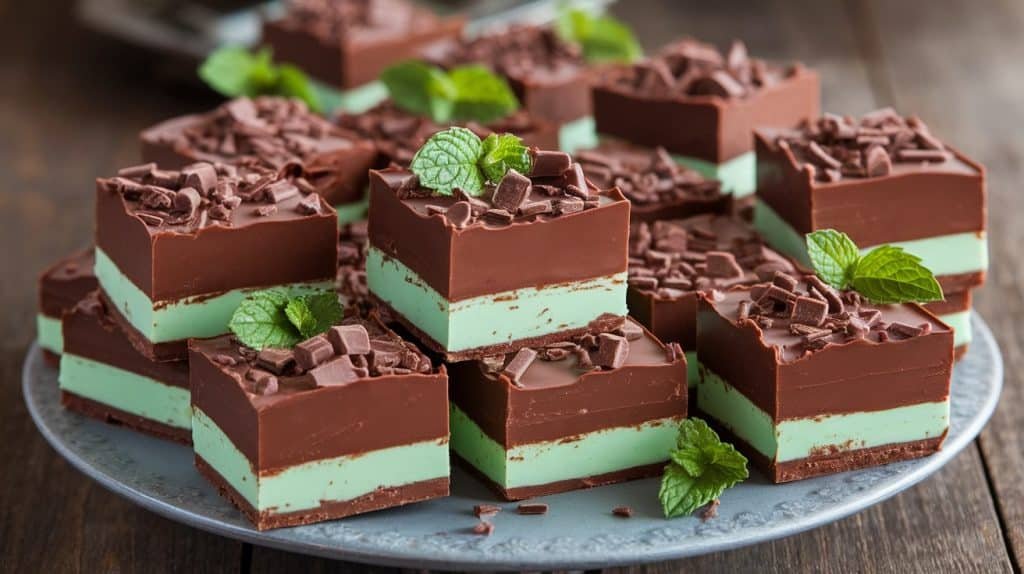 No-Bake Chocolate Mint Fudge
