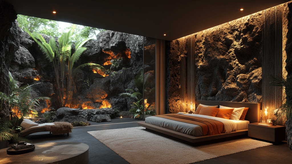 Stone Wall Bedroom