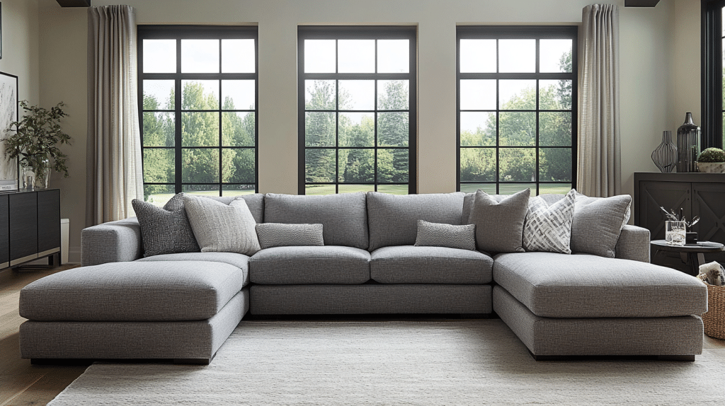 gray couch living room