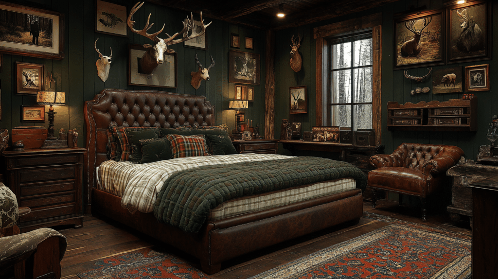 old cabin interior bedroom