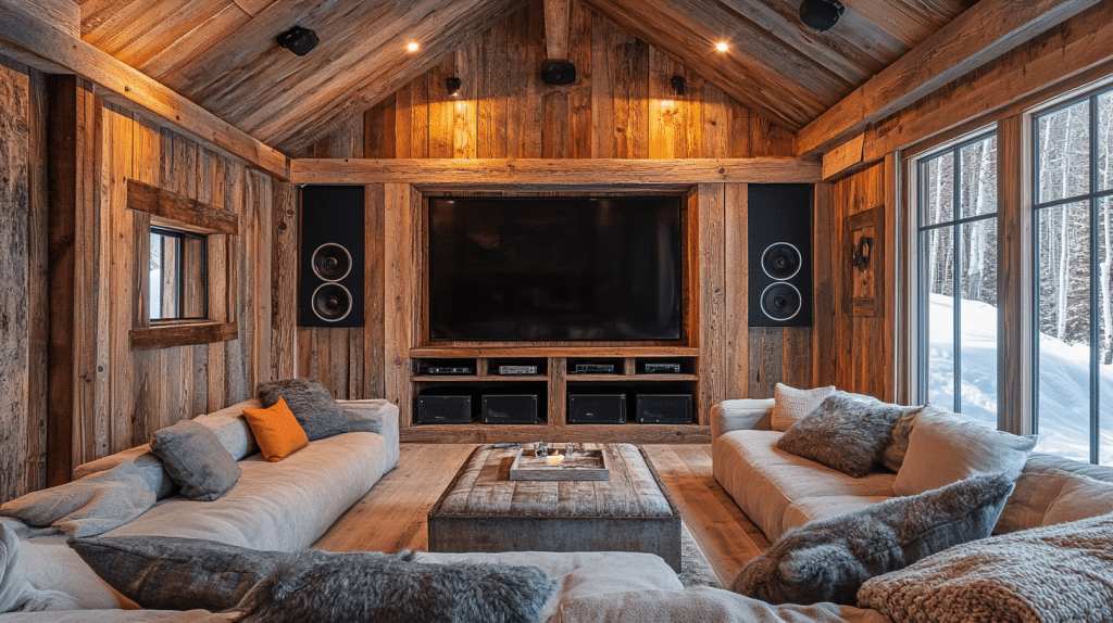 old cabin interior living room