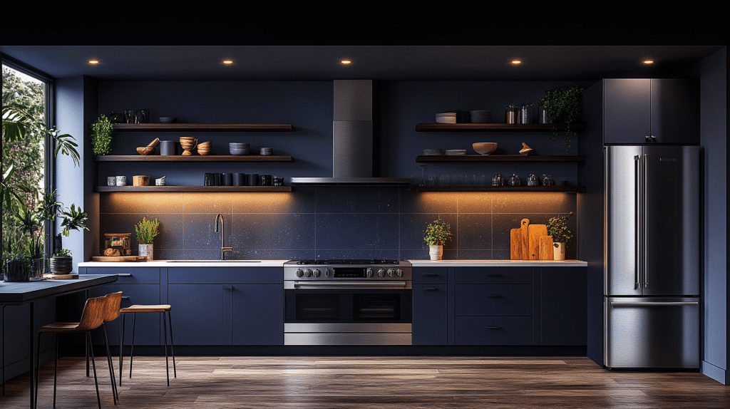 small moody kitchen