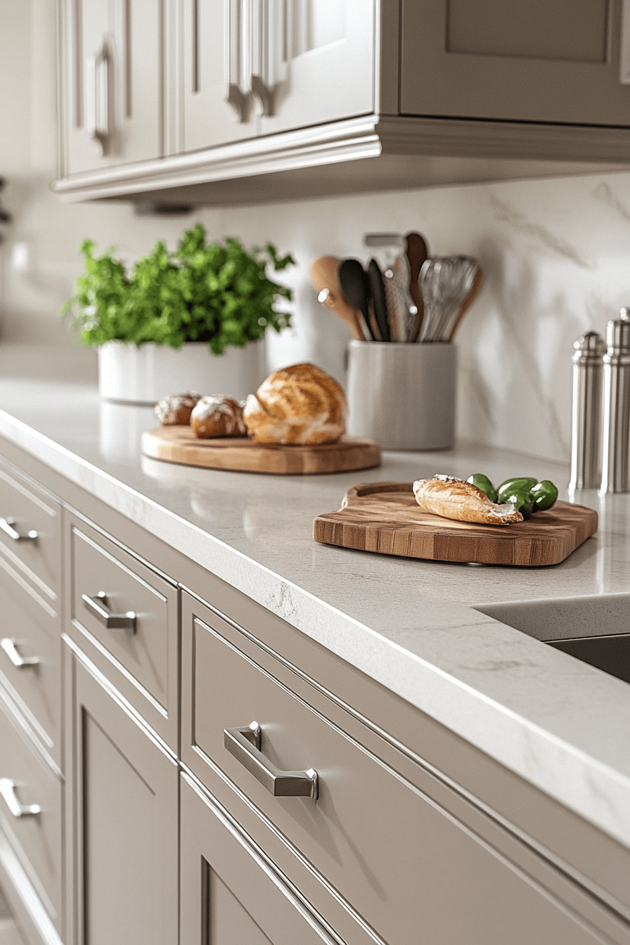 light taupe kitchen cabinets