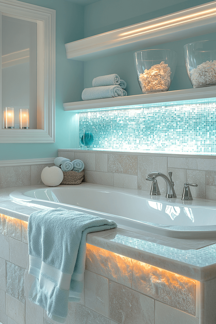 coastal bathroom shower ideas