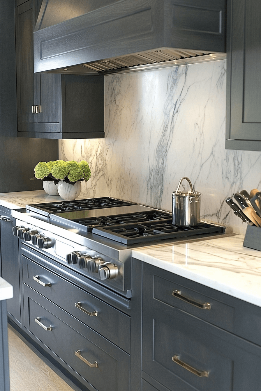 gray kitchen cabinets