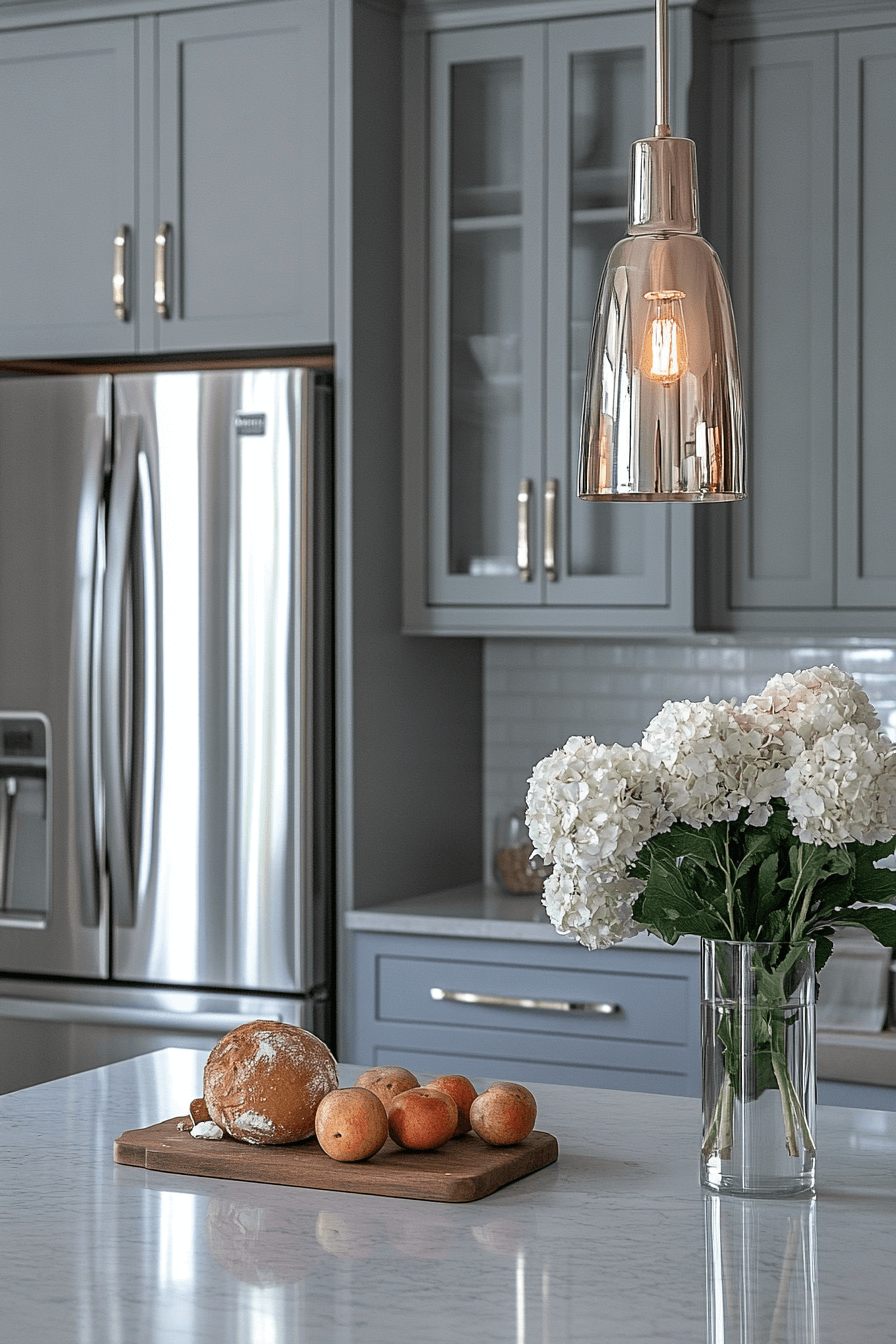 light gray kitchen cabinets