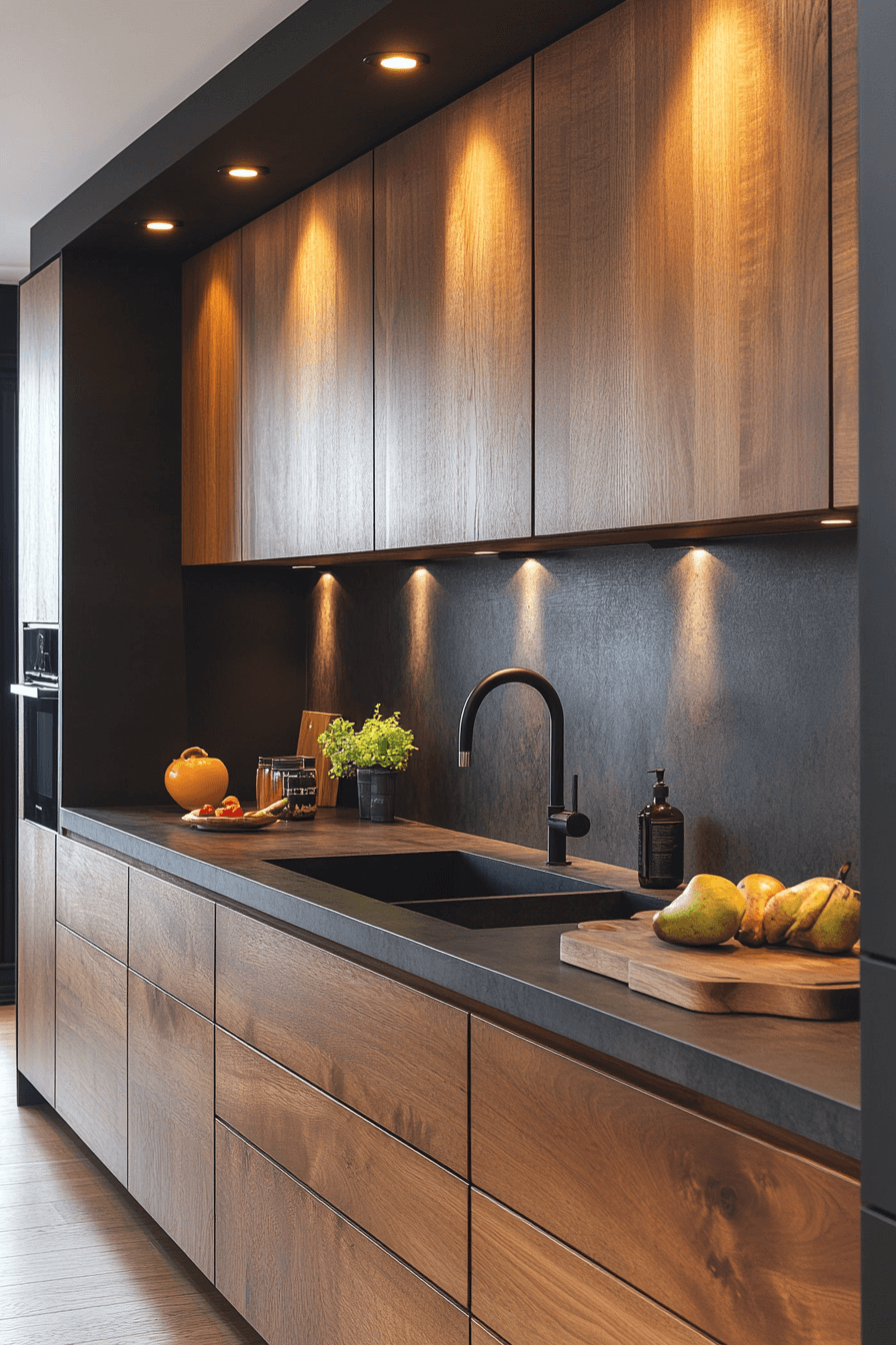 wooden kitchen cabinets