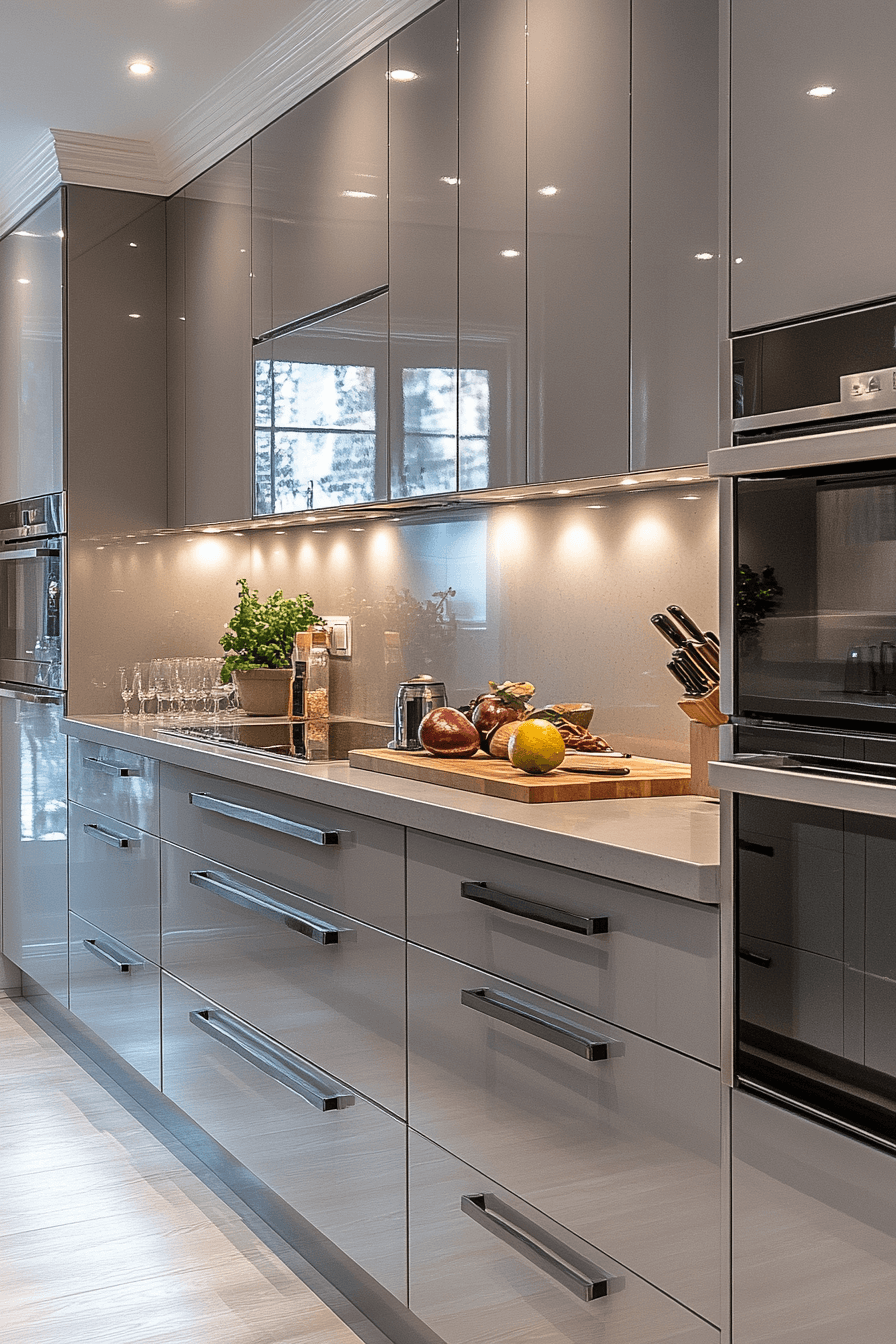 light gray kitchen cabinets