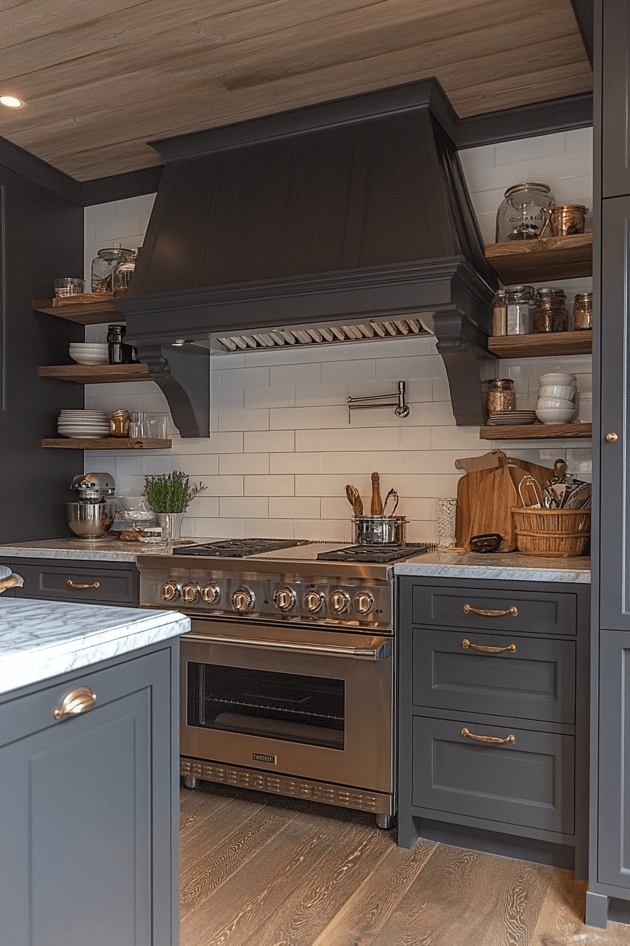 gray kitchen cabinets