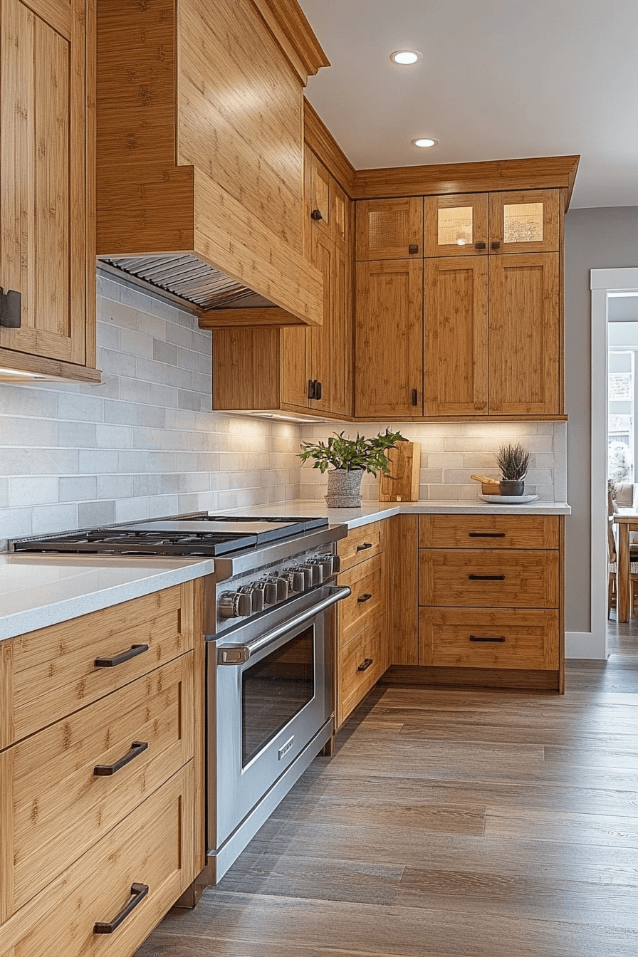 natural wood kitchen cabinets