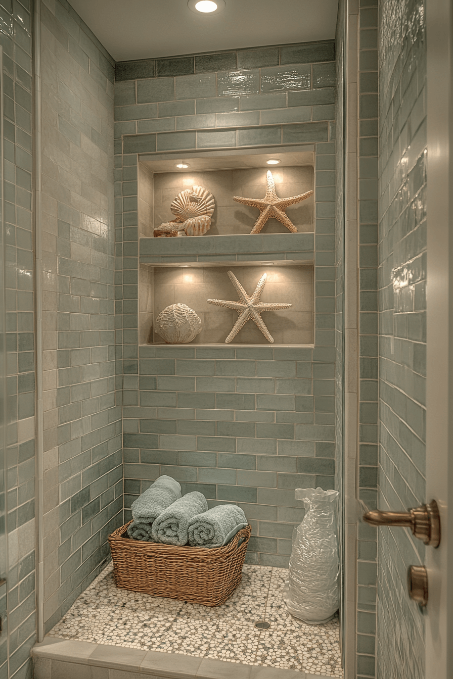 coastal bathroom shower ideas
