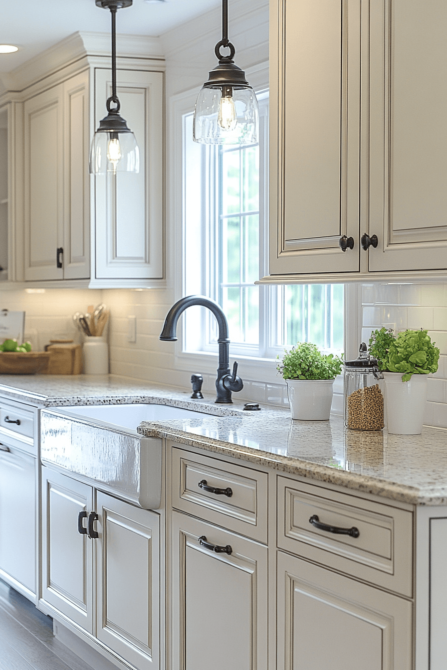 antique white kitchen cabinets