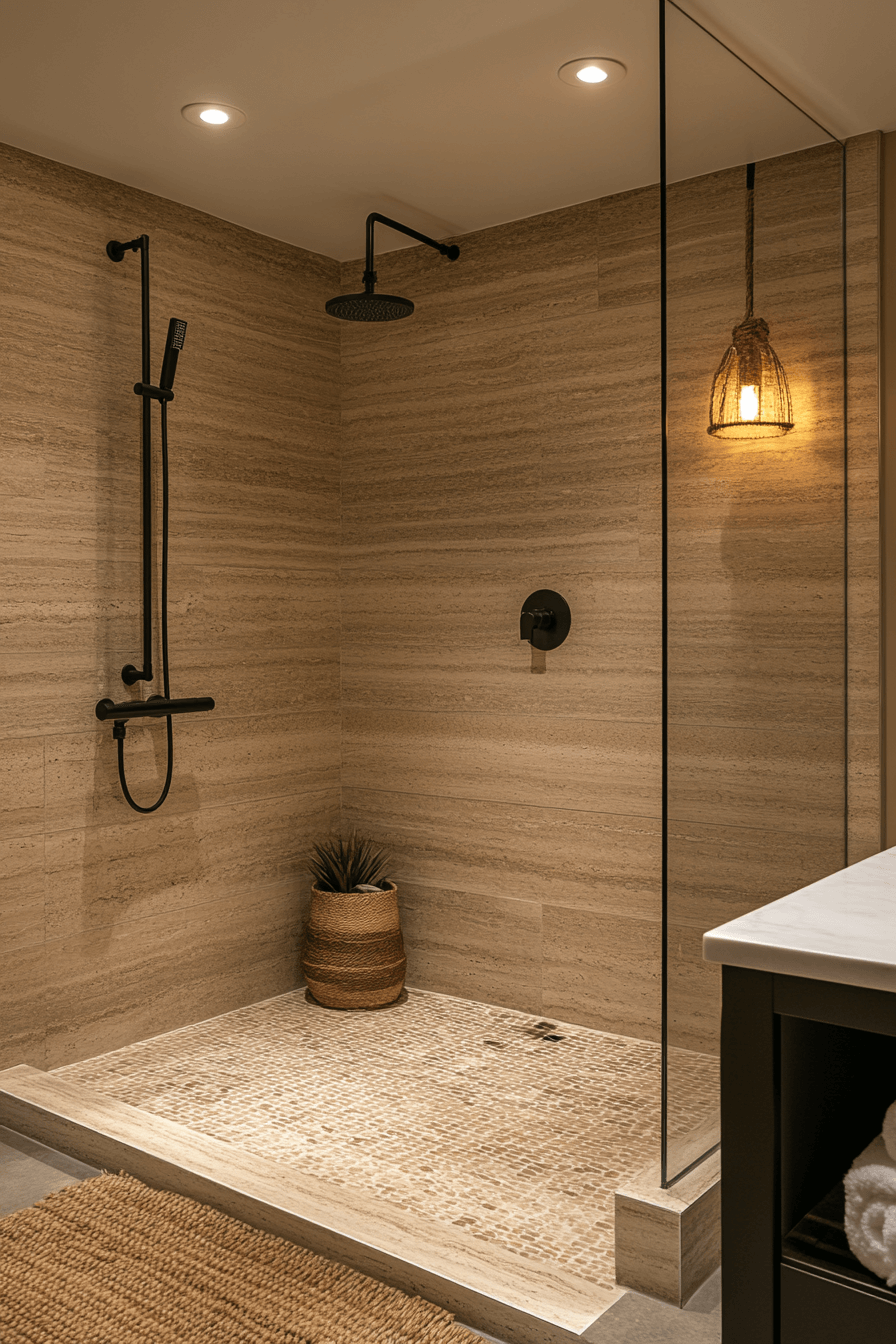 coastal bathroom shower ideas