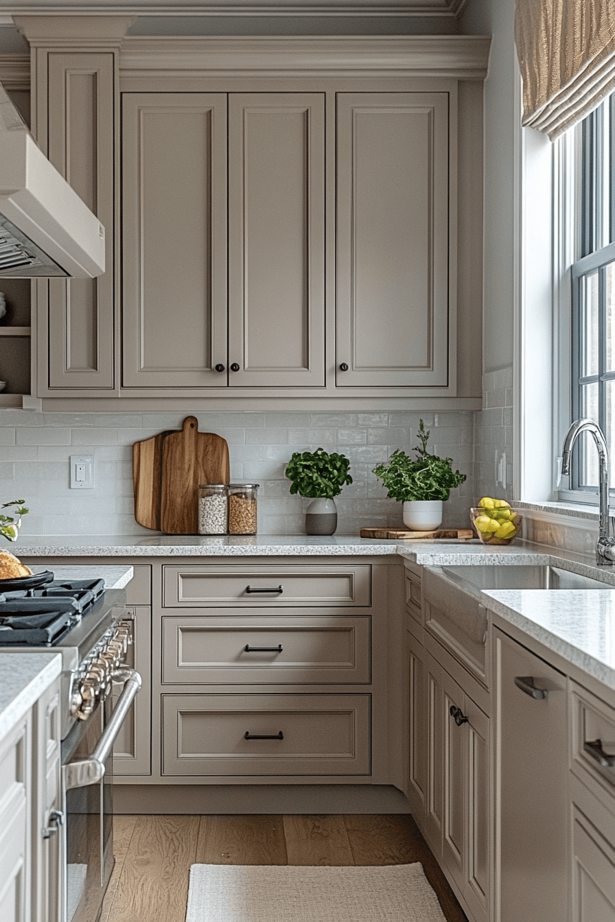 light taupe kitchen cabinets