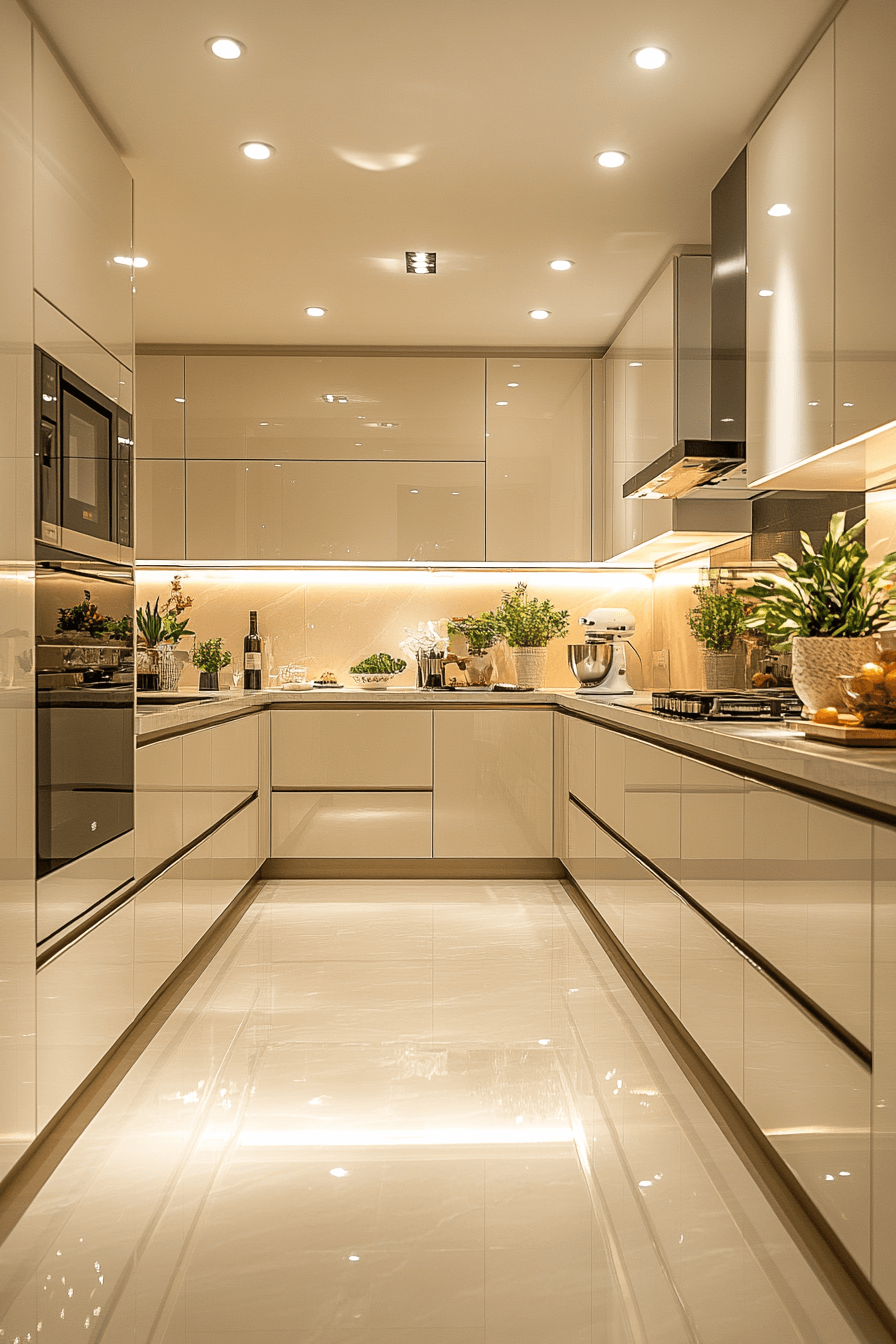 cream kitchen cabinets