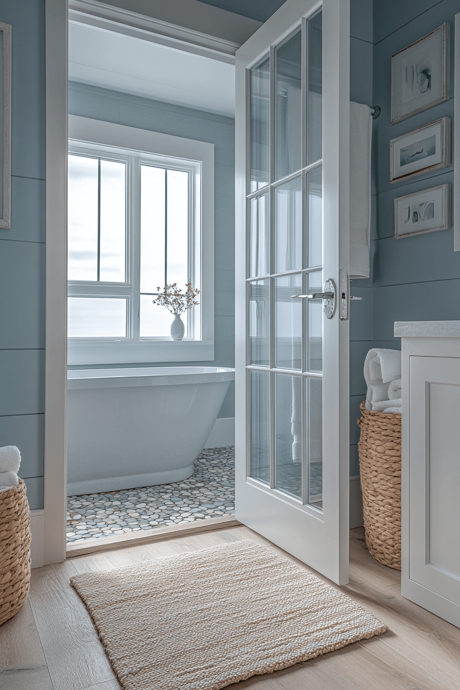 coastal bathroom shower ideas