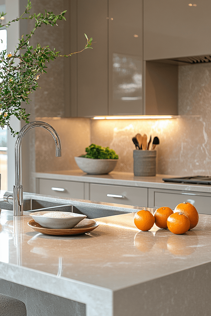 light taupe kitchen cabinets