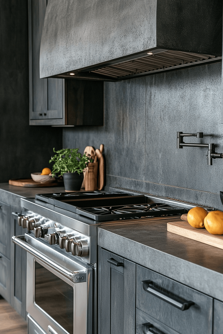 gray kitchen cabinets