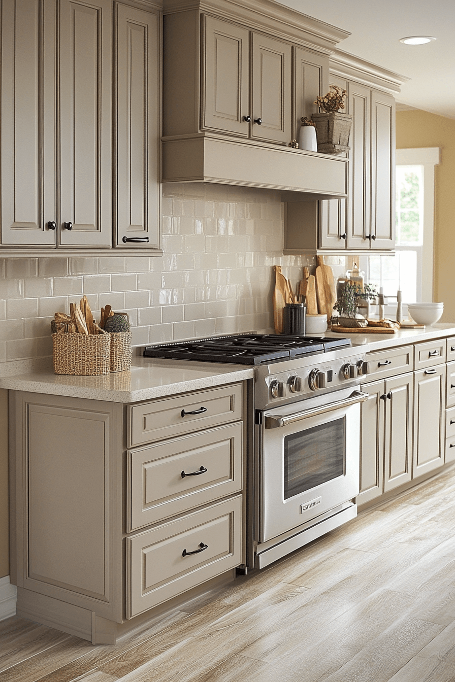 light taupe kitchen cabinets